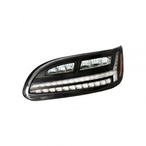 6 LED Headlight for Peterbilt 382, 384, 386, 387 - Blackout - Driver