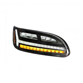 6 LED Headlight for Peterbilt 382, 384, 386, 387 - Blackout - Passenger