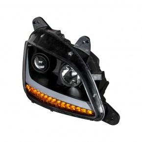 Blackout Projection Headlight with LED Position & Turn Signal Light for 2010-2021 Peterbilt 579/587 - Passenger