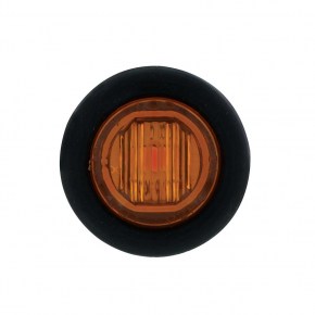 1 SMD LED Mini Clearance/Marker Light w/ Rubber Grommet - Amber LED/Amber Lens