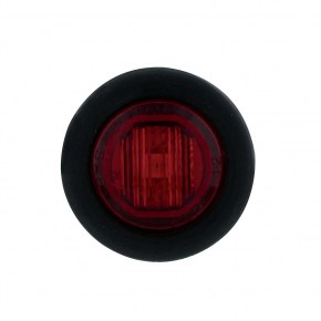 1 SMD LED Mini Clearance/Marker Light w/ Rubber Grommet - Red LED/Red Lens