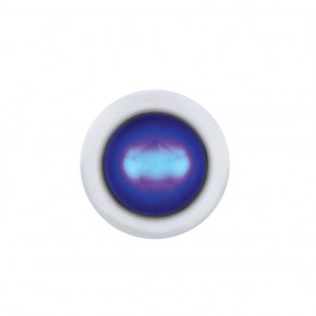 3 LED Dual Function Mini Clearance Light w/ Diamond Lens - Blue LED/Blue Lens