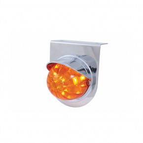 Light Bracket w/ 17 LED Dual Function Light & Visor - Amber LED/Dark Amber Lens