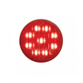 Peterbilt Rear Air Cleaner Bracket w/ 12 Flat LED Lights & Bezel - Red LED/Red Lens