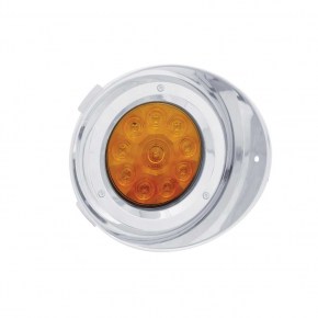 10 LED Freightliner Light Conversion Kit w/ Visor - Amber LED/Amber Lens