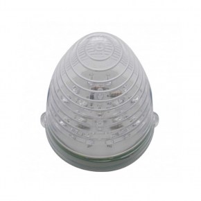 Peterbilt Air Cleaner Bracket w/ Beehive Lights & Visors - Amber LED/Clear Lens