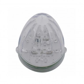 Peterbilt Front Air Cleaner Bracket w/ Lights & Visors - Amber LED/Clear Lens