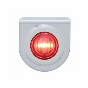 Stainless Light Bracket w/ 3 LED Mini Light - Red LED/Red Lens