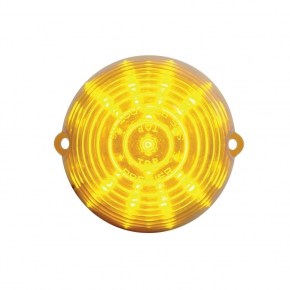 Peterbilt Stainless Bracket Twelve 19 LED Beehive - Amber LED/Amber Lens