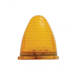 Peterbilt Stainless Bracket w/ Eight 19 LED Beehive - Amber LED/Amber Lens
