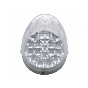 Peterbilt Air Cleaner Bracket w/ LED Lights & Bezels - Amber LED/Clear Lens