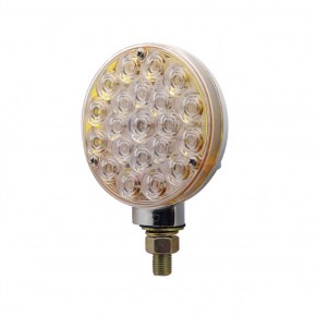 21 LED Single Face Turn Signal Light - Amber LED/Clear Lens