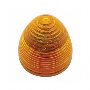 9 Amber LED 2 Inch Round Beehive Clearance Marker Light - Amber Lens