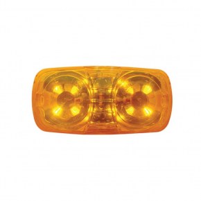 12 LED Rectangular Clearance/Marker Light - Amber LED/Amber Lens