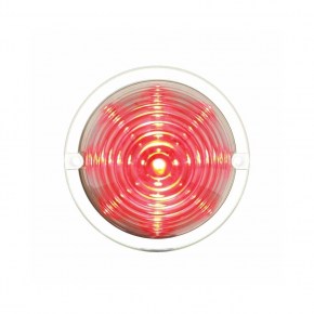 13 LED Beehive Truck-Lite Style Cab Light - Red LED/Clear Lens