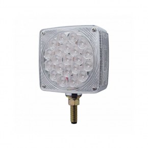 45 LED Double Face Turn Signal Light - Amber LED/Clear Lens - Single Stud