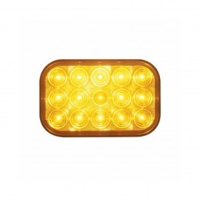 15 LED Rectangular Turn Signal Light Kit - Amber LED/Amber Lens