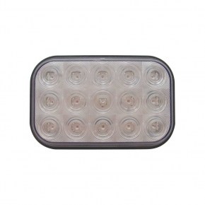 15 LED Rectangular Turn Signal Light - Amber LED/Clear Lens