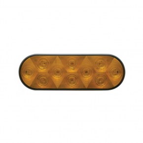 10 LED Oval Turn Signal Light - Amber LED/Amber Lens