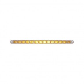 14 Amber LED 12 Inch Turn Signal Light Bar with Clear Lens