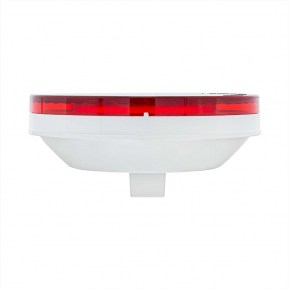 Spring Loaded Bar with 6 Red LED Turbine Lights and Visors - 3-3/4 Inch Bolt Pattern - Red Lens - Stainless Steel