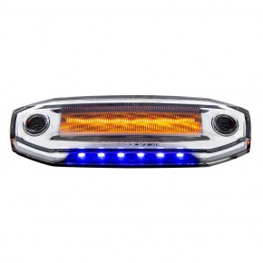 6 Amber LED Clearance Marker with 6 Blue LED Side Ditch Light - Dual Function