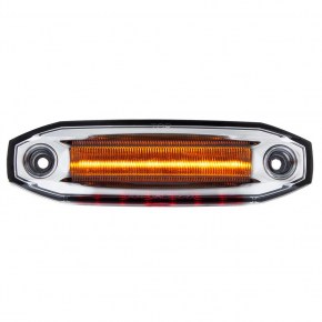 6 Amber LED Clearance Marker with 6 Red LED Side Ditch Light - Dual Function