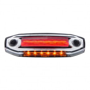 6 Red LED Clearance Marker with 6 Amber LED Side Ditch Light - Dual Function