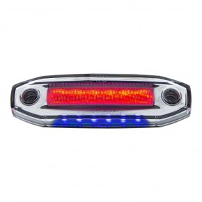 6 Red LED Clearance Marker with 6 Blue LED Side Ditch Light - Dual Function