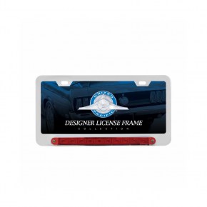 Chrome Deluxe LED License Plate Frame - Split Turn Function