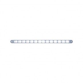 14 White LED 12 Inch Auxiliary Strip Light with Clear Lens