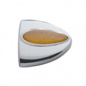 39 Amber LED Teardrop Turn Signal Headlight Cover for Peterbilt with Amber Lens