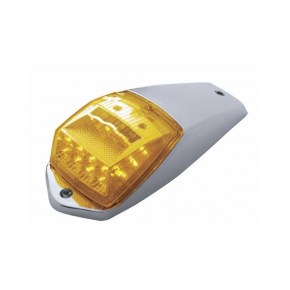 17 LED Reflector Square Cab Light Kit - Amber LED/Amber Lens