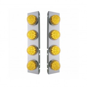 Peterbilt 17 LED Dual Function Clear Style Reflector - Amber LED/Amber Lens