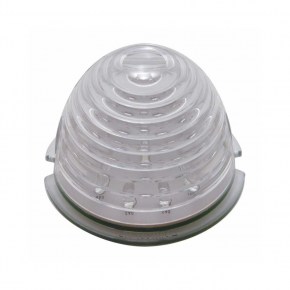 17 LED Beehive Flush Mount Kit w/ Low Profile Bezel - Amber LED/Clear Lens