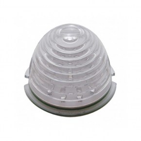 17 LED Beehive Flush Mount Kit w/ Low Profile Bezel - Red LED/Clear Lens