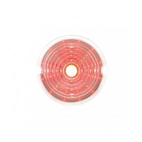 17 LED Beehive Flush Mount Kit w/ Low Profile Bezel - Red LED/Clear Lens
