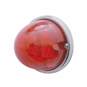17 LED Reflector Watermelon Low Profile Bezel - Red LED/Red Lens