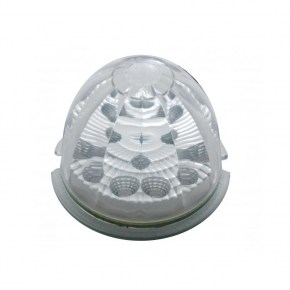 17 LED Reflector Watermelon Low Profile Bezel - Amber LED/Clear Lens