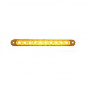 10 Amber LED 6-1/2 Inch Turn Signal Light Bar with Amber Lens