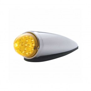 17 LED Dual Function Clear Reflector Cab Light Kit - Amber LED/Amber Lens