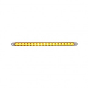 19 LED 12 Inch Reflector Turn Signal Light Bar with Amber LED and Clear Lens