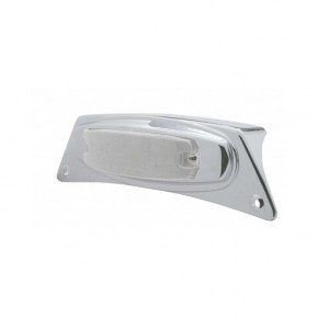 Chrome Fender Light Bracket with 12 Amber LED Light - Clear Lens