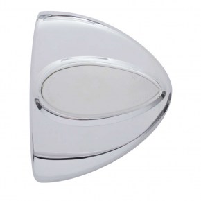 39 LED Teardrop Headlight Turn Signal Cover - Amber LED/Chrome Lens