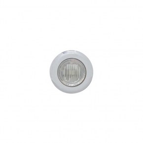 3 LED Mini Clearance/Marker Light w/ Bezel - Amber LED/Clear Lens