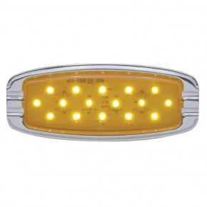 16 LED Retro Clearance/Marker Light - Flush Mount - Amber LED/Amber Lens