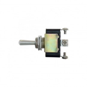 3 Pin, 10 Amp - 12 Volts D.C. On-Off Metal Toggle Switch w/ 3 Screw Terminals