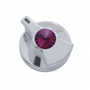 Peterbilt Chrome Plastic Timer Knob - Purple Diamond