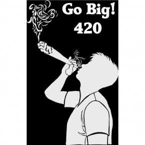 420 Friendly? Then Go Big! An Original Art on Shirts Plant Loving T-Shirt in Black