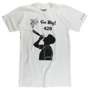 420 Friendly? Then Go Big! An original Art on Shirts plant loving t-shirt in White